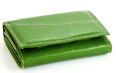 Elegancki portfel damski z biglem, skórzany PD-013 BV Green